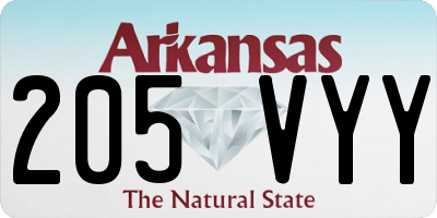 AR license plate 205VYY