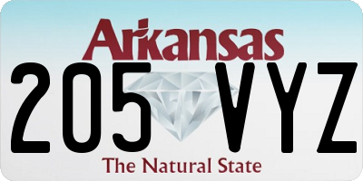 AR license plate 205VYZ
