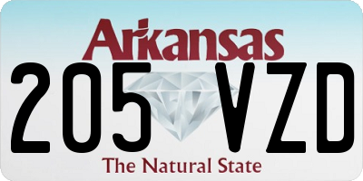 AR license plate 205VZD