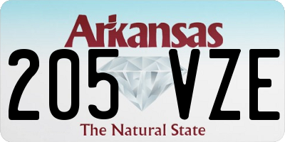 AR license plate 205VZE