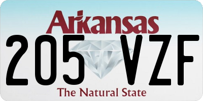 AR license plate 205VZF