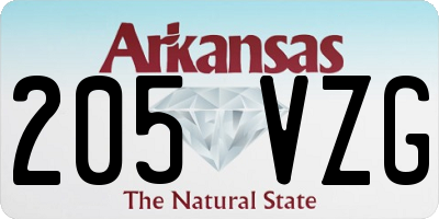 AR license plate 205VZG