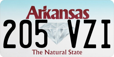 AR license plate 205VZI