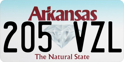 AR license plate 205VZL
