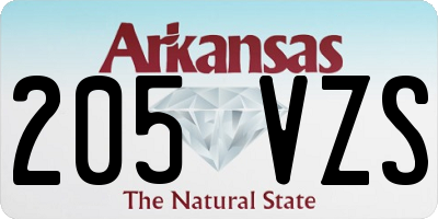AR license plate 205VZS