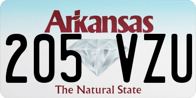 AR license plate 205VZU