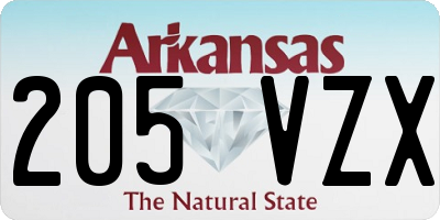 AR license plate 205VZX