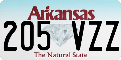 AR license plate 205VZZ