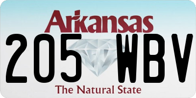 AR license plate 205WBV
