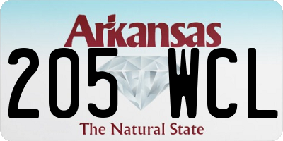 AR license plate 205WCL