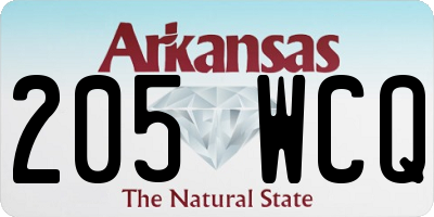 AR license plate 205WCQ