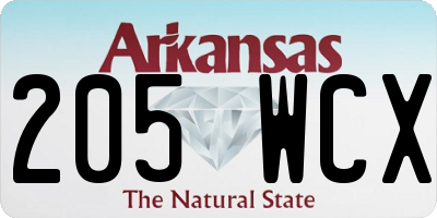 AR license plate 205WCX