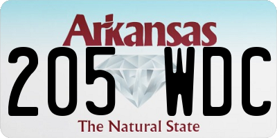 AR license plate 205WDC