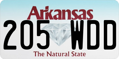 AR license plate 205WDD