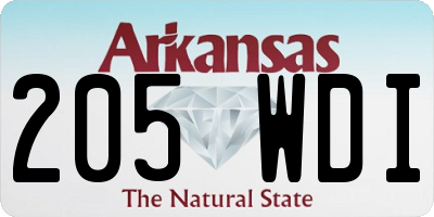 AR license plate 205WDI
