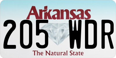 AR license plate 205WDR
