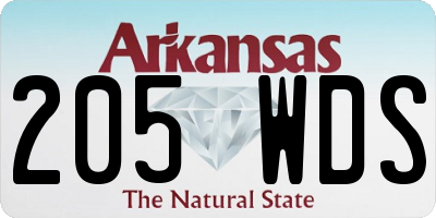 AR license plate 205WDS