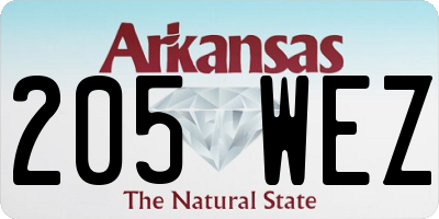 AR license plate 205WEZ