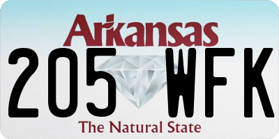 AR license plate 205WFK