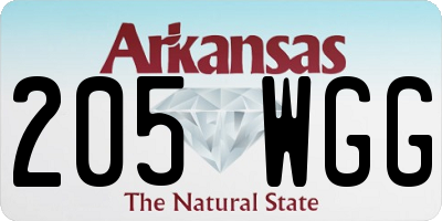 AR license plate 205WGG