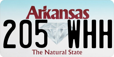 AR license plate 205WHH