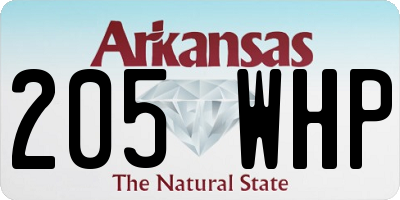 AR license plate 205WHP