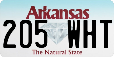 AR license plate 205WHT