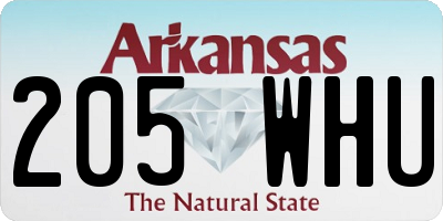 AR license plate 205WHU