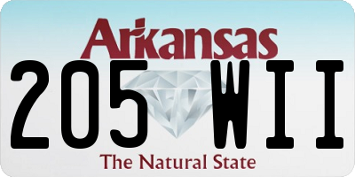 AR license plate 205WII