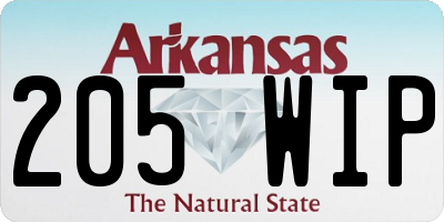 AR license plate 205WIP