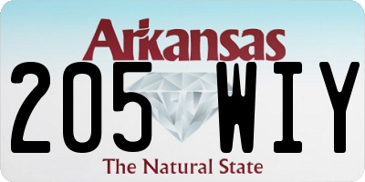 AR license plate 205WIY
