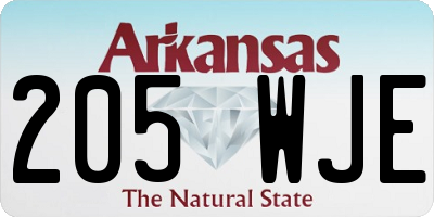 AR license plate 205WJE