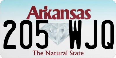 AR license plate 205WJQ