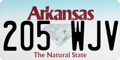 AR license plate 205WJV