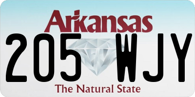 AR license plate 205WJY