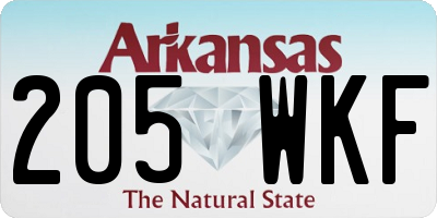 AR license plate 205WKF