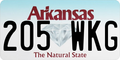 AR license plate 205WKG