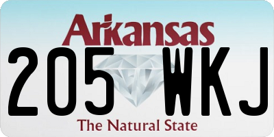 AR license plate 205WKJ