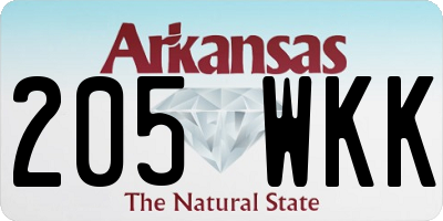 AR license plate 205WKK