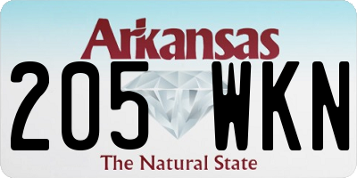 AR license plate 205WKN