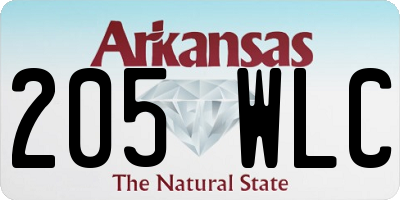 AR license plate 205WLC