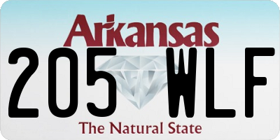 AR license plate 205WLF