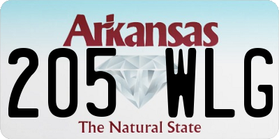 AR license plate 205WLG