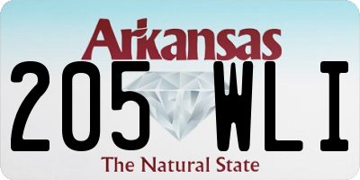 AR license plate 205WLI