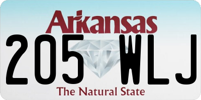 AR license plate 205WLJ