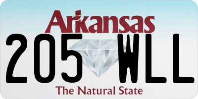AR license plate 205WLL