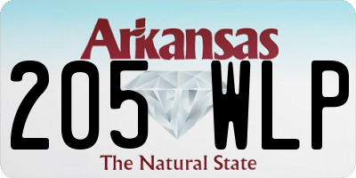 AR license plate 205WLP