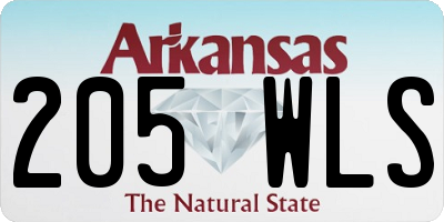 AR license plate 205WLS