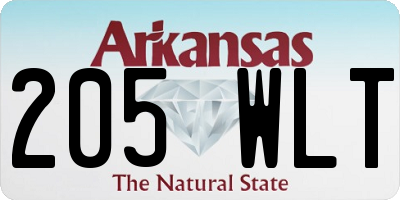 AR license plate 205WLT