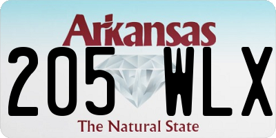 AR license plate 205WLX